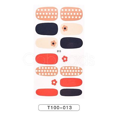 Full Cover Strawberry Flower Nail Stickers MRMJ-T100-013-1