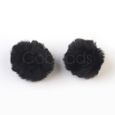 Handmade Faux Rabbit Fur Pom Pom Ball Covered Pendants WOVE-F021-B10-1