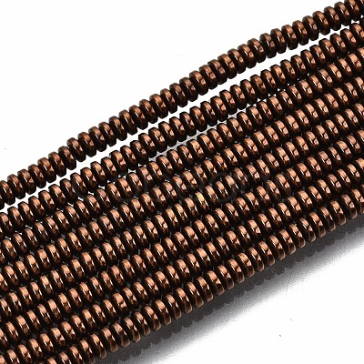 Electroplate Non-magnetic Synthetic Hematite Beads Strands G-T114-58-R-1