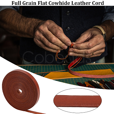 Gorgecraft 5M Flat Cowhide Leather Cord WL-GF0001-22B-03-1