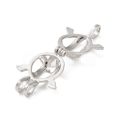 Alloy Bead Cage Pendants FIND-M012-01J-P-1