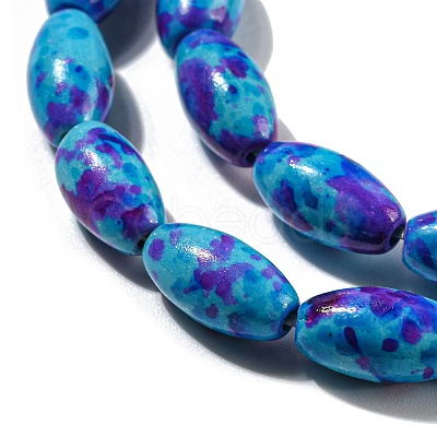 Spray Painted Synthetic Turquoise Beads Strands G-E617-B07-03A-1