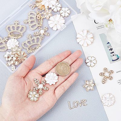 Olycraft Alloy Rhinestone Cabochons PALLOY-OC0002-15LG-1