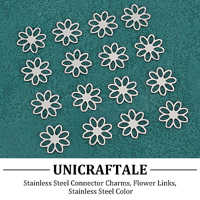 Unicraftale 30Pcs 201 Stainless Steel Connector Charms STAS-UN0052-89-1