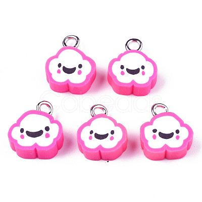 Handmade Polymer Clay Charms CLAY-N006-37B-01G-1