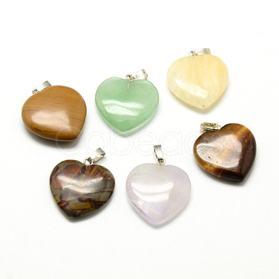 Natural & Synthetic Mixed Stone Pendants X-G-Q469-08-1