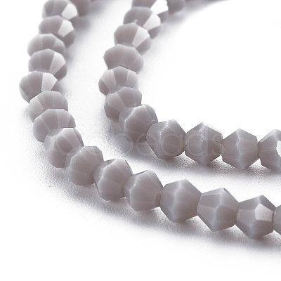 Opaque Solid Color Glass Beads Strands GLAA-Q080-4mm-B07-1