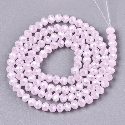 Electroplate Glass Beads Strands X-EGLA-A034-J4mm-A09-1