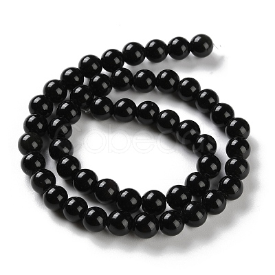 Natural Obsidian Beads Strands G-S150-20B-8mm-1