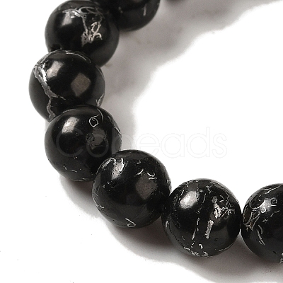 Synthetic Silver Line Coal Quartz Beads Strands G-Q161-A01-03-1