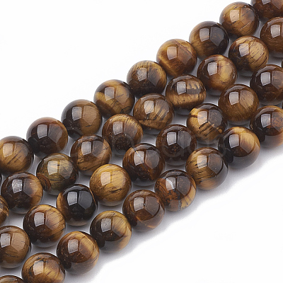 Natural Tiger Eye Beads Strands G-S333-10mm-001-1