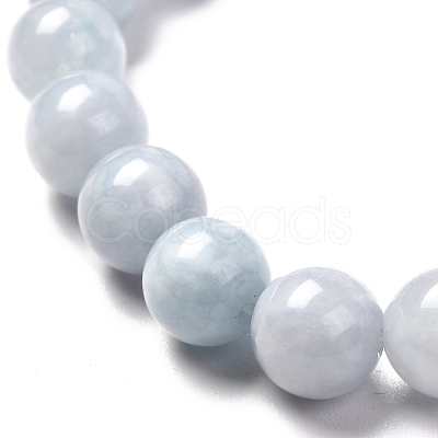 Natural Aquamarine Beads Stretch Bracelet Set for Men Women Girl Gift BJEW-JB06709-1