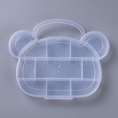 11 Compartments Bear Plastic Storage Box X-CON-P006-01-1