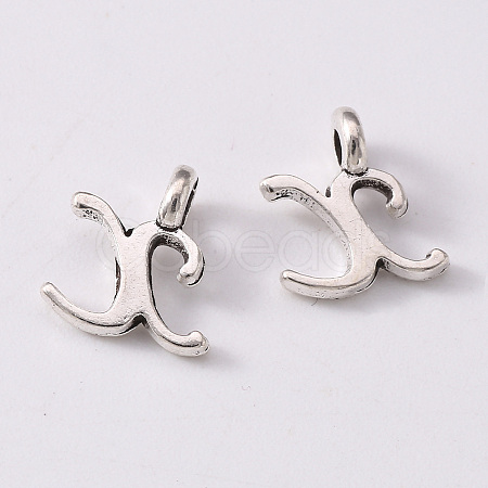 Tibetan Style Alloy Charms TIBEP-R361-01X-AS-RS-1