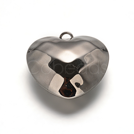Heart 304 Stainless Steel Pendants STAS-F079-08-1