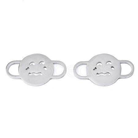 Halloween Theme Expression 304 Stainless Steel Links Connectors STAS-N095-068-1