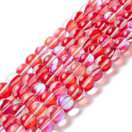Synthetic Moonstone Beads Strands G-E573-02C-13-1