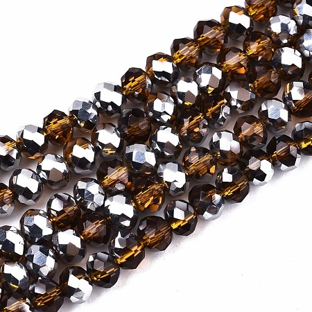 Electroplate Glass Beads Strands EGLA-A034-T4mm-C17-1