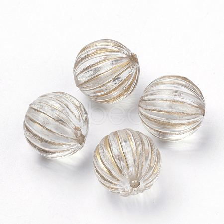 Plating Transparent Acrylic Beads X-PACR-Q115-60-12mm-1