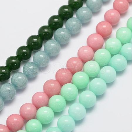 Natural & Dyed Malaysia Jade Bead Strands G-A146-10mm-B-1