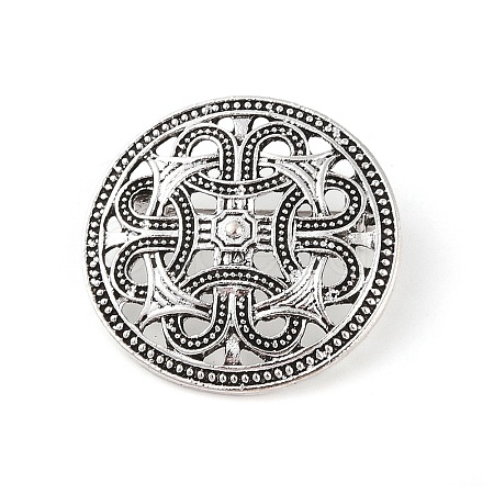 Tibetan Style Alloy Brooches JEWB-O016-03A-AS-1