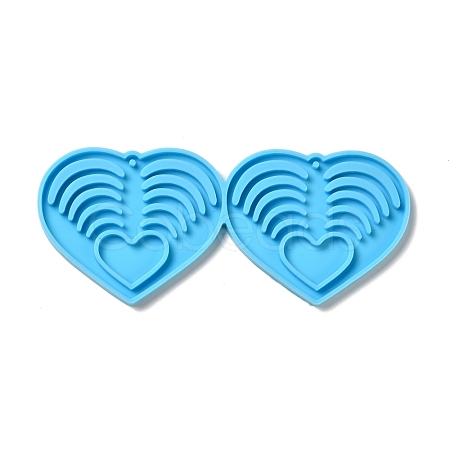 DIY Heart Pendant Silicone Molds DIY-I099-41-1