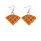 Resin Food Model Dangle Earrings, Jewely for Women, Orange, Triangle, 48mm