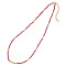 Plating Glass Beaded Necklaces, Red, 15.75 inch(40cm)