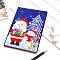 DIY Diamond Painting Notebook Kits, Including Acrylic Rhinestones Bag, Diamond Sticky Pen, Tray Plate and Glue Clay, Santa Claus, 210x150mm