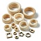 45Pcs 15 Styles Unfinished Wood Linking Rings, Wooden Macr Original Color Wooden Ring, Bleach, Mixed Shapes, PapayaWhip, 17~88x19.5~88x2.5~15mm, Inner diameter: 5~59.5mm, 3pcs/style
