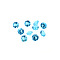 Glass Rhinestone Cabochons, DIY Accessories for Jewelry Pendant Making, Birthstone Color Style Rhinestone, Diamond Shape, Blue Zircon, 5mm, 20pcs/bag