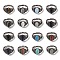 Natural Gemstone Horse Eye Adjustable Rings, Lead Free & Cadmium Free, Red Copper Plated Brass Finger Rings for Women Men, Inner Diameter: 19mm