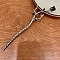 Flower Alloy Enamel Hair Pin Chopsticks, Plastic Chinese Ancient Hair Sticks, Platinum, 180mm