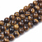 Natural Tiger Eye Beads Strands, Grade AB+, Round, 10mm, Hole: 1mm, about 37~38pcs/strand, 14.96~15.35 inch(38~39cm)