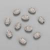 Brass Micro Pave Cubic Zirconia Beads ZIRC-F001-54P-7