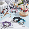   6Pcs 6 Colors PU Leather Braided Triple Layer Bracelet Making FIND-PH0010-85-4