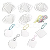 40Pcs 5 Style Acrylic Transparent Blank Pendants DIY-CJC0002-011-2