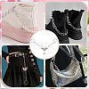 ANATTASOUL 2Pcs Bat with Spider Web Alloy Shoe Charms Chains FIND-AN0001-05-6