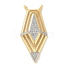 Brass Micro Pave Cubic Zirconia Pendants KK-B124-10GP-1