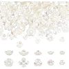 Nbeads 300Pcs 5 Style ABS Plastic Imitation Pearl Bead Caps OACR-NB0001-39-1