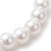 Round Shell Pearl Beaded Stretch Rings for Women RJEW-JR00761-4