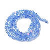 Transparent Electroplate Glass Beads Strands GLAA-Q099-A01-05-2