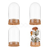  4 Sets 2 Style Transparent Glass Dome Jar Cloche Display Cases AJEW-NB0005-26-1
