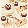 Brass Wax Seal Stamp with Rosewood Handle AJEW-WH0412-0287-3