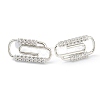 Brass Micro Pave Clear Cubic Zirconia Stud Earrings EJEW-L234-042-2