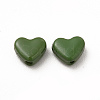 Heart Spray Painted Alloy Beads FIND-G053-01N-2