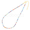 Cross with Glass Beads Necklace for Easter QJ6866-1