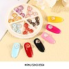 (Clearance Sale)Resin Nail Cabochons with 6 Grid Disc MRMJ-S043-056A-2