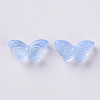 Transparent Spray Painted Glass Beads GLAA-S190-018F-02-2