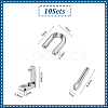 Unicraftale 10Pcs 304 Stainless Steel Fold Over Clasp STAS-UN0049-93-3